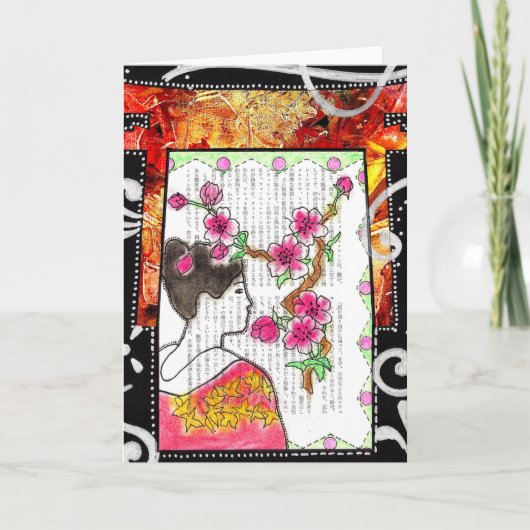 桜の挨拶状 カード (正面)