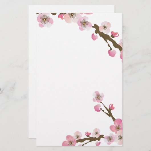 桜の文房具 便箋 (正面/裏面)