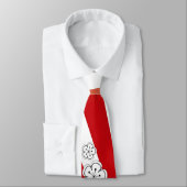 桜の日の出の白い桜の花の禅 ネクタイ (タイ)