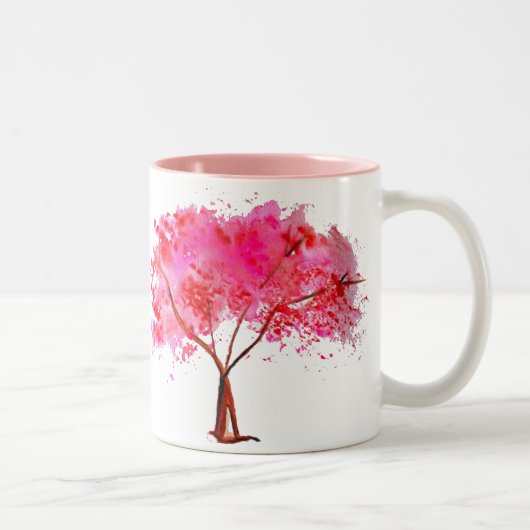 桜の日本のな桜の芸術 ツートーンマグカップ (右)