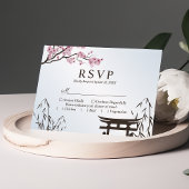 桜の日本式結婚式 出欠カード
