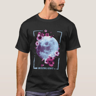 桜の月夜の日本画 Tシャツ