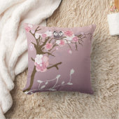 桜の木のアメリカ人のMoJoの枕のフクロウ クッション (ブランケット)