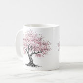 桜の木のマグカップ コーヒーマグカップ (正面左)