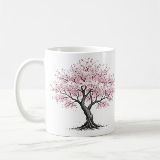 桜の木のマグカップ コーヒーマグカップ (左)