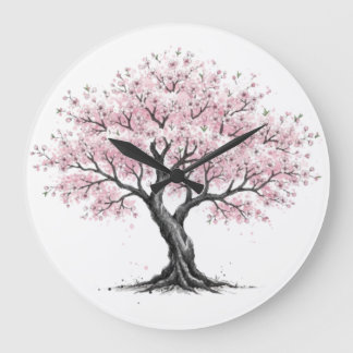 桜の木の時計 ラージ壁時計