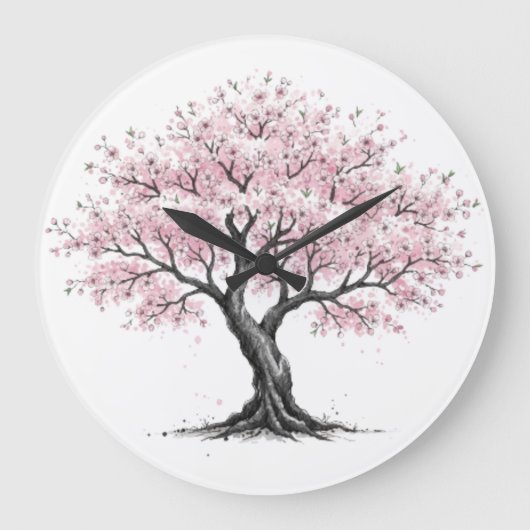 桜の木の時計 ラージ壁時計 (正面)