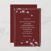 桜の木の枝 サンキューカード (正面/裏面)