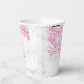 桜の木の皮 ブライダルシャワー 紙コップ (左)
