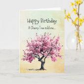 桜の木の精霊 誕生日パーソナリティ カード (黄色い花)