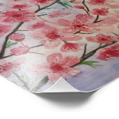 桜の木の花と富士山 フォトプリント            (角)