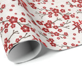 桜の木の花と竜のシンボル ラッピングペーパー (ロールコーナー)