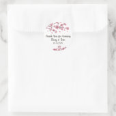 桜の木の花びら ピンクの結婚式 ラウンドシール (バッグ)