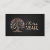 桜の木 – カラフル葉 名刺 (正面)