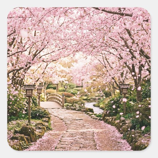 桜の木 スクエアシール (正面)