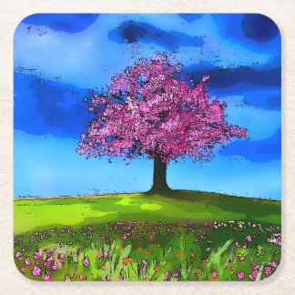 桜の木 スクエアペーパーコースター