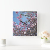 桜の木 スクエア壁時計 (ホーム)