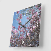 桜の木 スクエア壁時計 (傾斜)