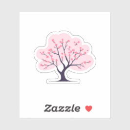 桜の木 ピンクの花 シール