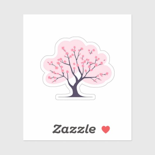桜の木 ピンクの花 シール (シート)