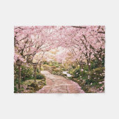 桜の木 フリースブランケット (正面(横))