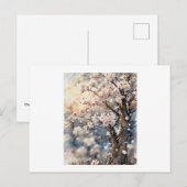 桜の木、 ポストカード (正面/裏面)