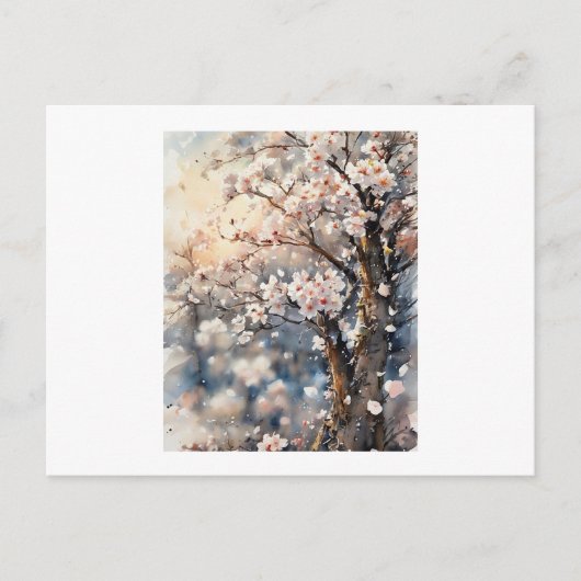 桜の木、 ポストカード (正面)