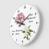 桜の木 ラージ壁時計 (傾斜)