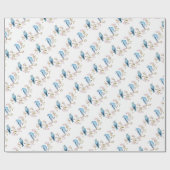 桜の枝の山のブルーバード ラッピングペーパー (フラット)