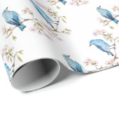 桜の枝の山のブルーバード ラッピングペーパー (ロールコーナー)