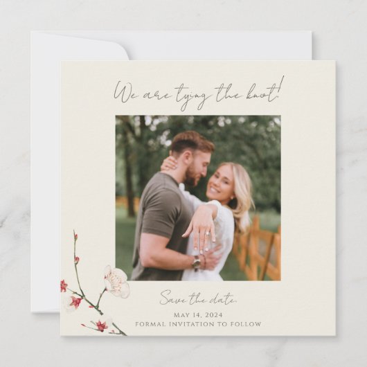 桜の枝の招待状 招待状 (正面)