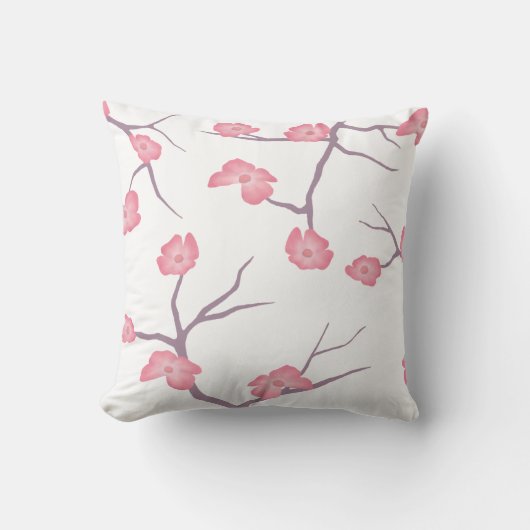 桜の枝の枕 クッション (正面)