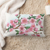 桜の枝の腰枕 ランバークッション (ブランケット)