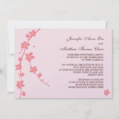 桜の枝シルエットの招待状 招待状 (正面)