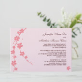 桜の枝シルエットの招待状 招待状 (スタンド正面)