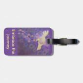 桜の枝荷物のラベルの黄色い鳥 ラゲッジタグ (裏面横)