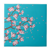桜の枝 タイル (正面)