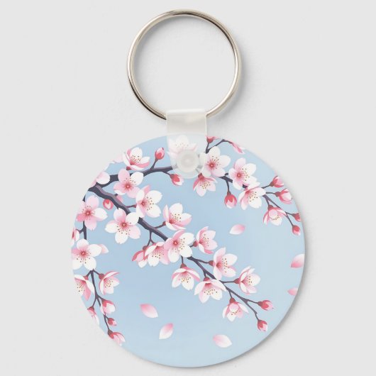 桜の枝 静かなパターン キーホルダー (正面)