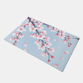 桜の枝 静かなパターン ドアマット (アングル)