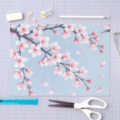 桜の枝 静かなパターン 薄葉紙 (クラフト)