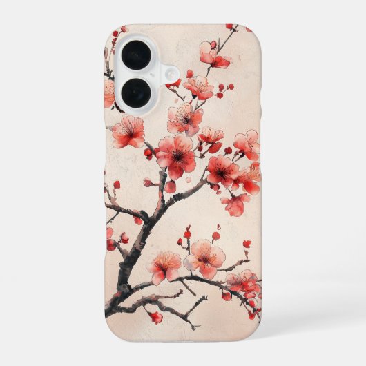 桜の枝 iPhone 16ケース (裏面)