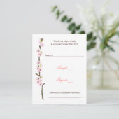 桜の枝RSVP (白い) 出欠カード (スタンド正面)