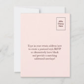 桜の枝RSVP (白い) 出欠カード (裏面)