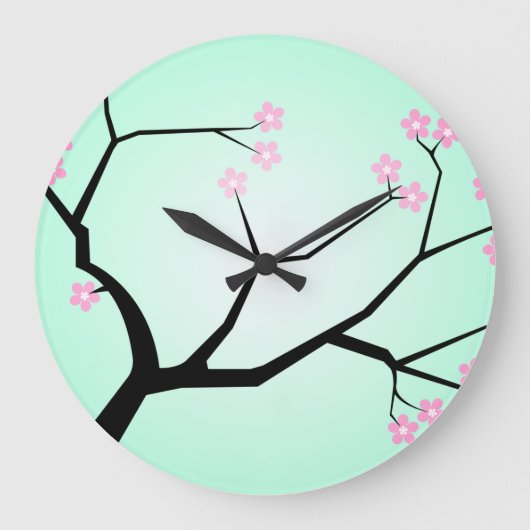 桜の柱時計 ラージ壁時計 (正面)