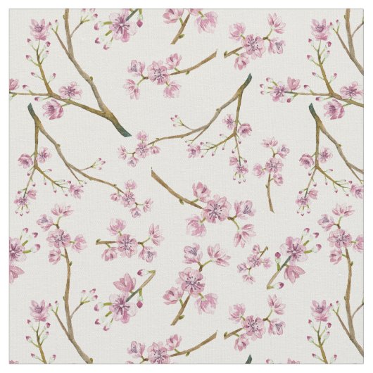 桜の桜のプリント ファブリック (クローズアップ)