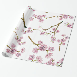 桜の桜のプリント ラッピングペーパー
