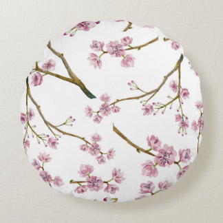 桜の桜パターン ラウンドクッション