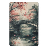 桜の橋の墨絵風景 (1) ミニクリップボード (裏面)