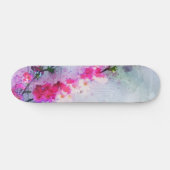 桜の水彩アート スケートボード (横)