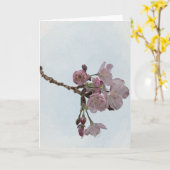 桜の水彩カード カード (黄色い花)